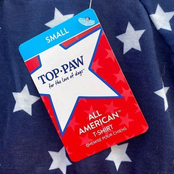 Top Paw All American Flag Patriotic T-shirt for Dogs. Size Small. NWT! - Picture 6 of 8